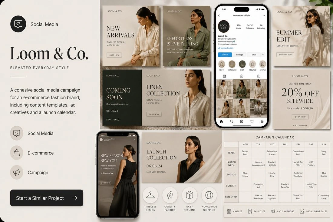 E-commerce social media campaign